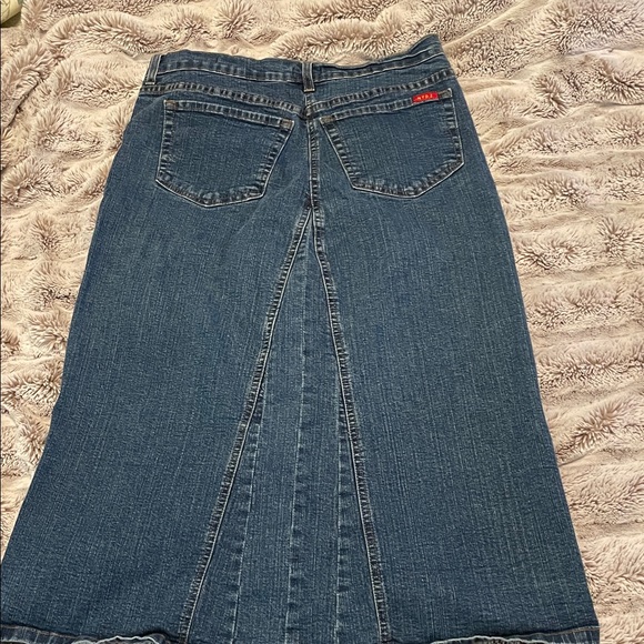 NYDJ Blue Denim Skirt vintage modest - Picture 4 of 6